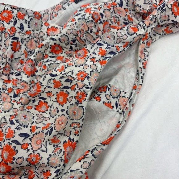 NWT Vinyard Vines Floral Ivy Ruffle Silk Cotton Dress Size 10 - Picture 12 of 14